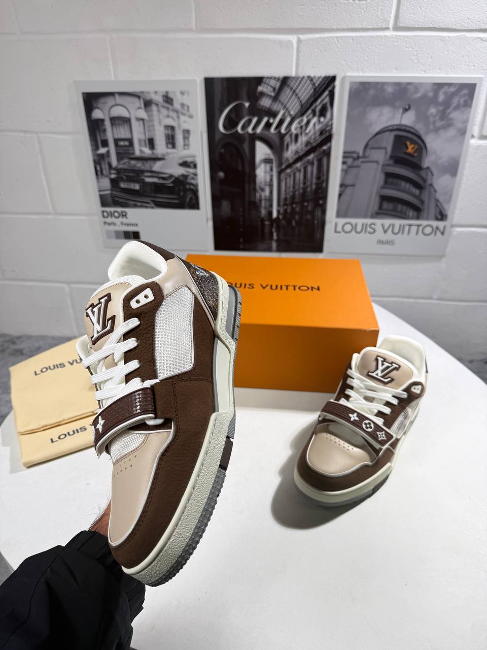 Louis Vuitton LV "Brown Beige" Men's Trainers Reps Sale UK Best Quality AAA Replica