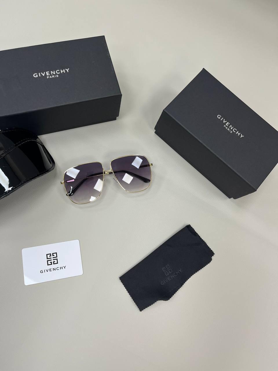 Givenchy Gold Metal Frame Gradient Lenses Sunglasses Women's Reps Sale UK Best Quality Sale AAA Replica