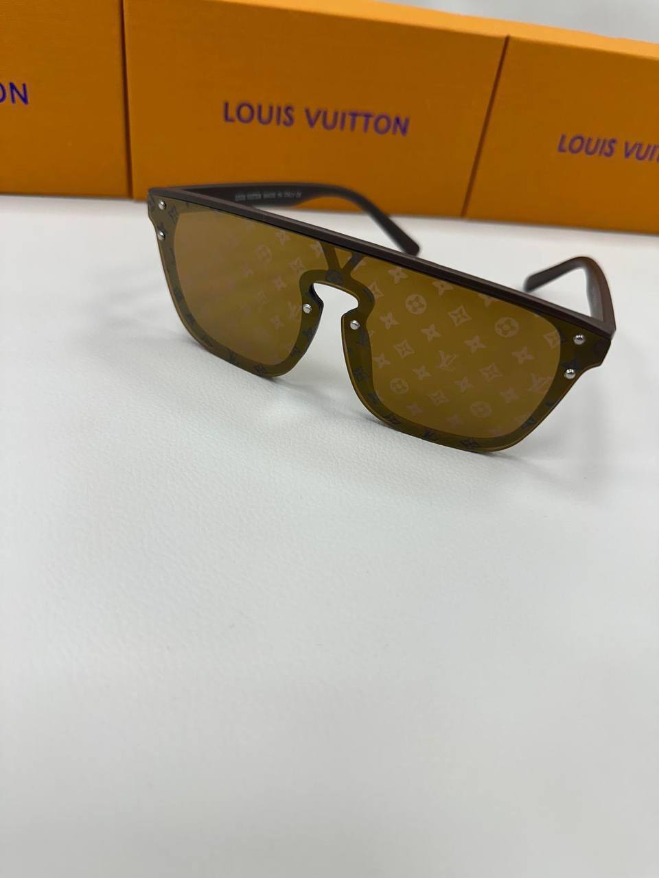 Louis Vuitto LV Waimea Brown Square Frame Sunglasses Men's Women's Reps Sale UK Best Quality Sale AAA Replica