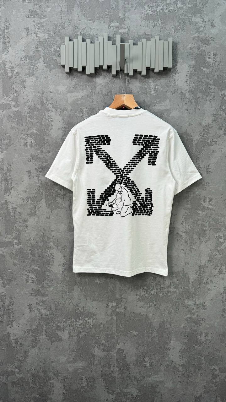 Off-White Bricks Slim Short Sleeve Men's Women's T-Shirts in Different Colors Reps Sale UK Best Quality AAA Replica