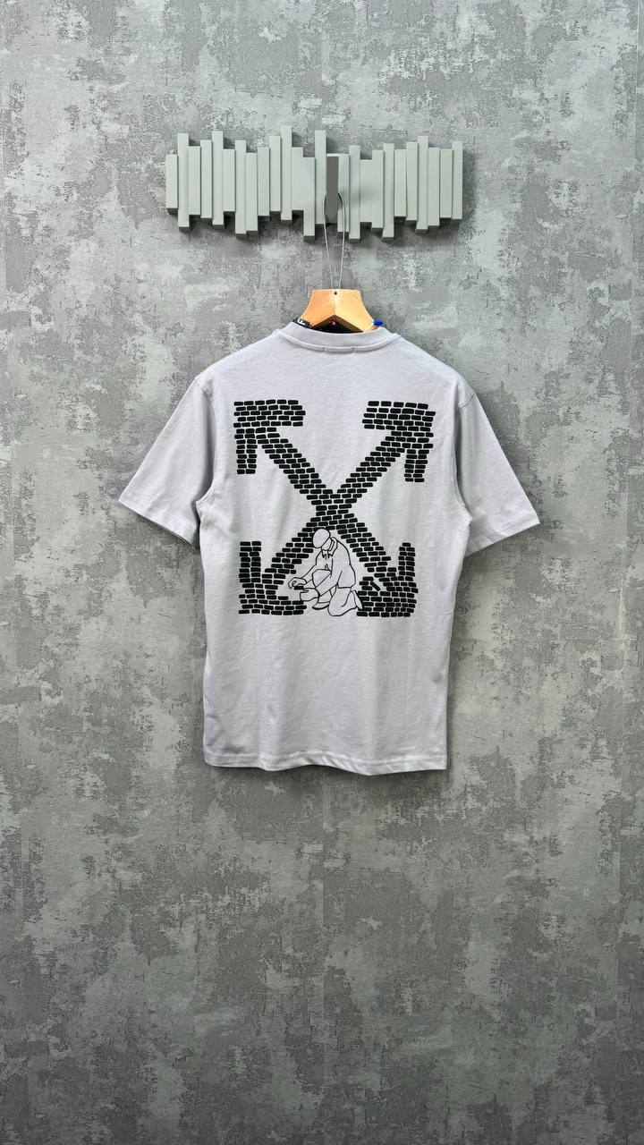 Off-White Bricks Slim Short Sleeve Men's Women's T-Shirts in Different Colors Reps Sale UK Best Quality AAA Replica