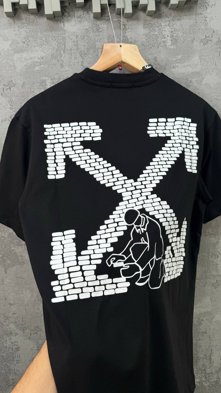 Off-White Bricks Slim Short Sleeve Men's Women's T-Shirts in Different Colors Reps Sale UK Best Quality AAA Replica