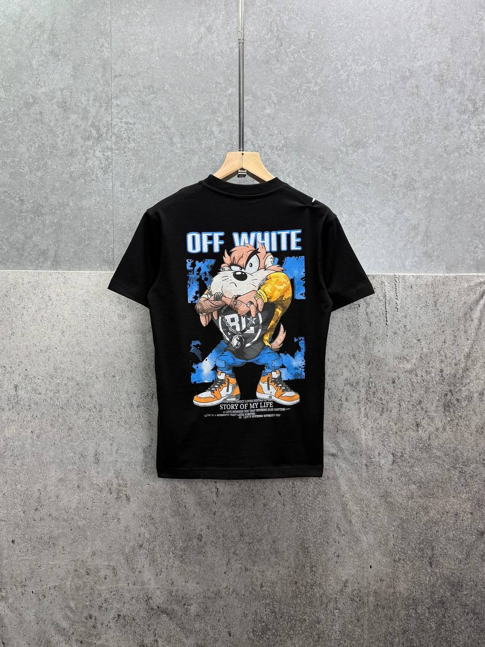 Off-White Looney Tunes Tasmanian Devil Men's Women's T-Shirts in 2 Colors Reps Sale UK Best Quality AAA Replica