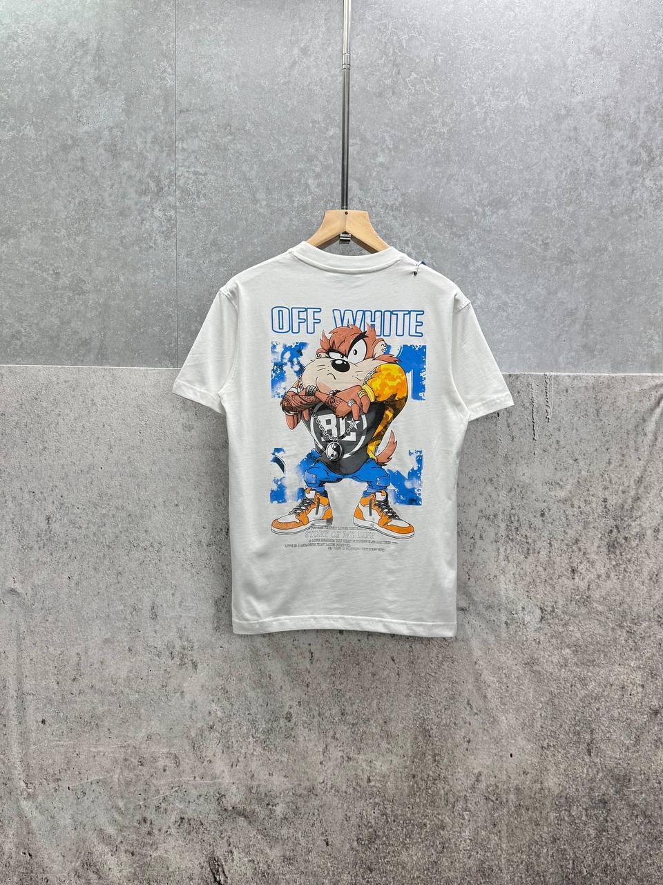 Off-White Looney Tunes Tasmanian Devil Men's Women's T-Shirts in 2 Colors Reps Sale UK Best Quality AAA Replica