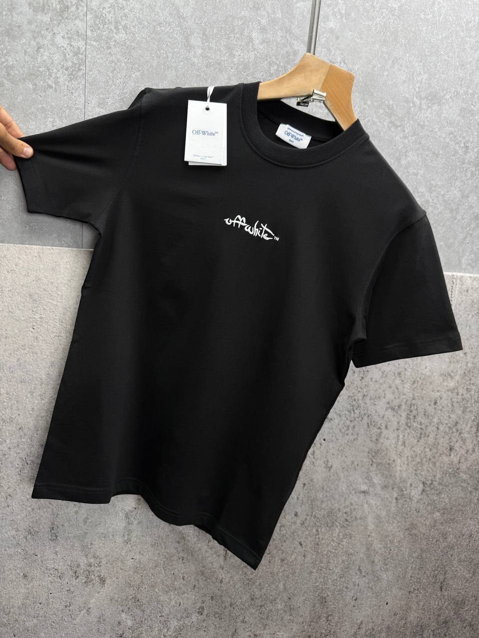 Off-White Script Logo Men's Women's T-Shirts in 2 Colors Reps Sale UK Best Quality AAA Replica