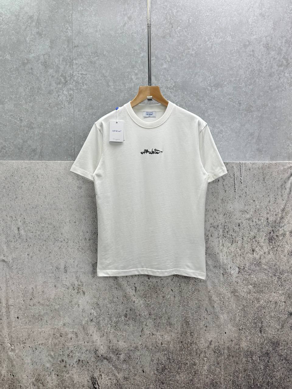 Off-White Script Logo Men's Women's T-Shirts in 2 Colors Reps Sale UK Best Quality AAA Replica