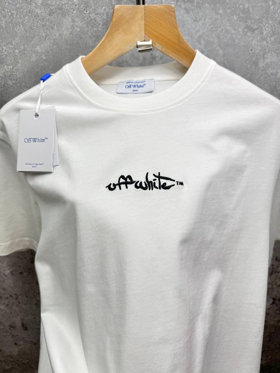 Off-White Script Logo Men's Women's T-Shirts in 2 Colors Reps Sale UK Best Quality AAA Replica