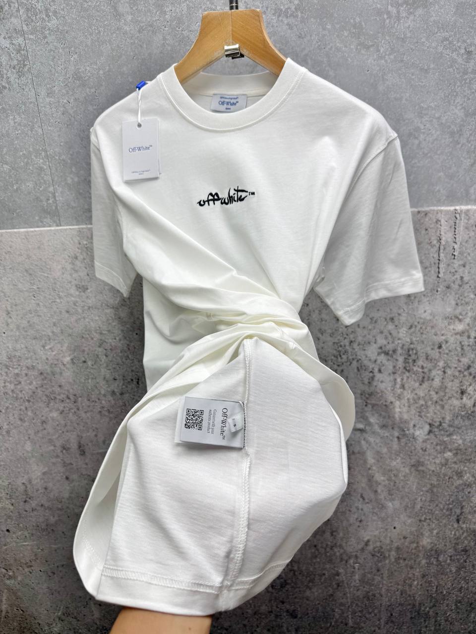 Off-White Script Logo Men's Women's T-Shirts in 2 Colors Reps Sale UK Best Quality AAA Replica