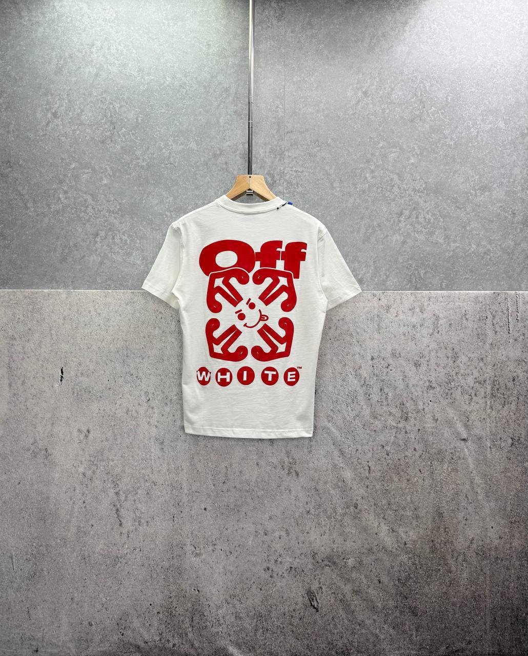 Off-White Smile Arrow Men's Women's T-Shirts in 2 Colors Reps Sale UK Best Quality AAA Replica