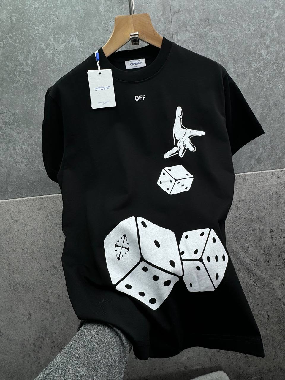 Off-White Dices Skate Men's Women's T-Shirts in 2 Colors Reps Sale UK Best Quality AAA Replica