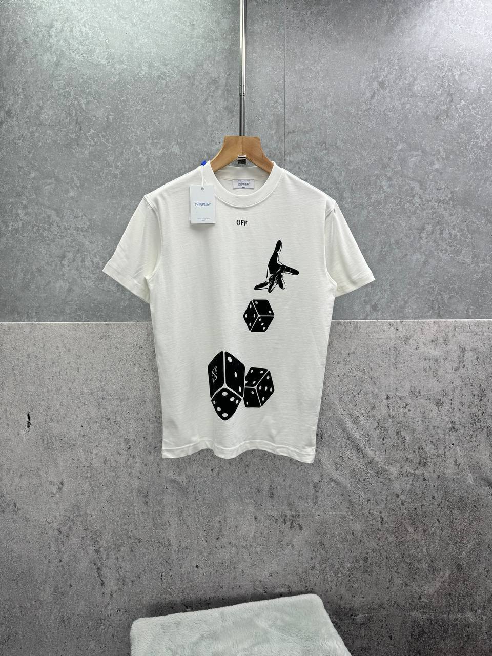 Off-White Dices Skate Men's Women's T-Shirts in 2 Colors Reps Sale UK Best Quality AAA Replica