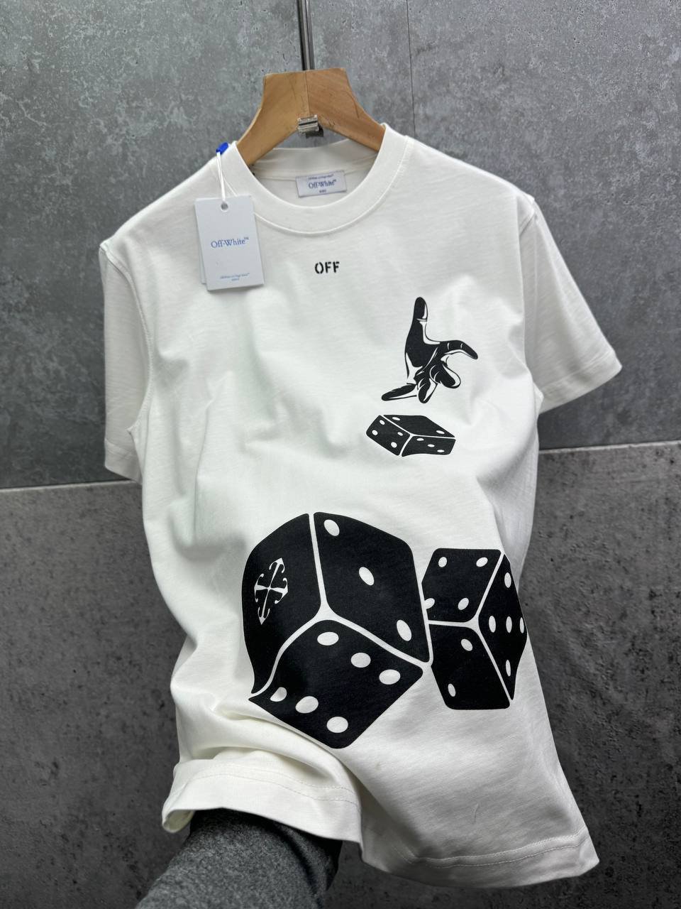Off-White Dices Skate Men's Women's T-Shirts in 2 Colors Reps Sale UK Best Quality AAA Replica