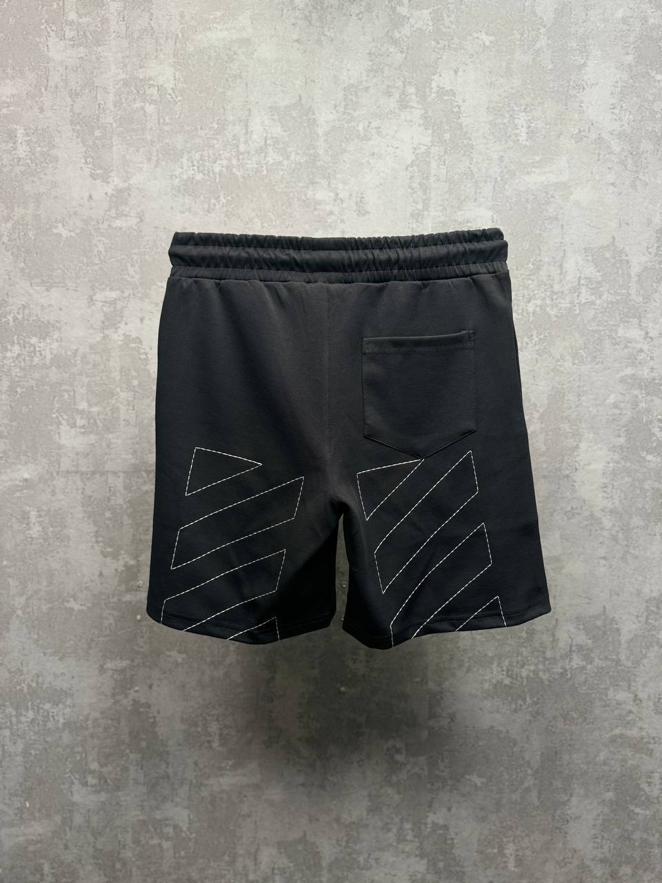 Off-White Drawstring Logo-Print Shorts in Black Men's Reps Sale UK Best Quality AAA Replica