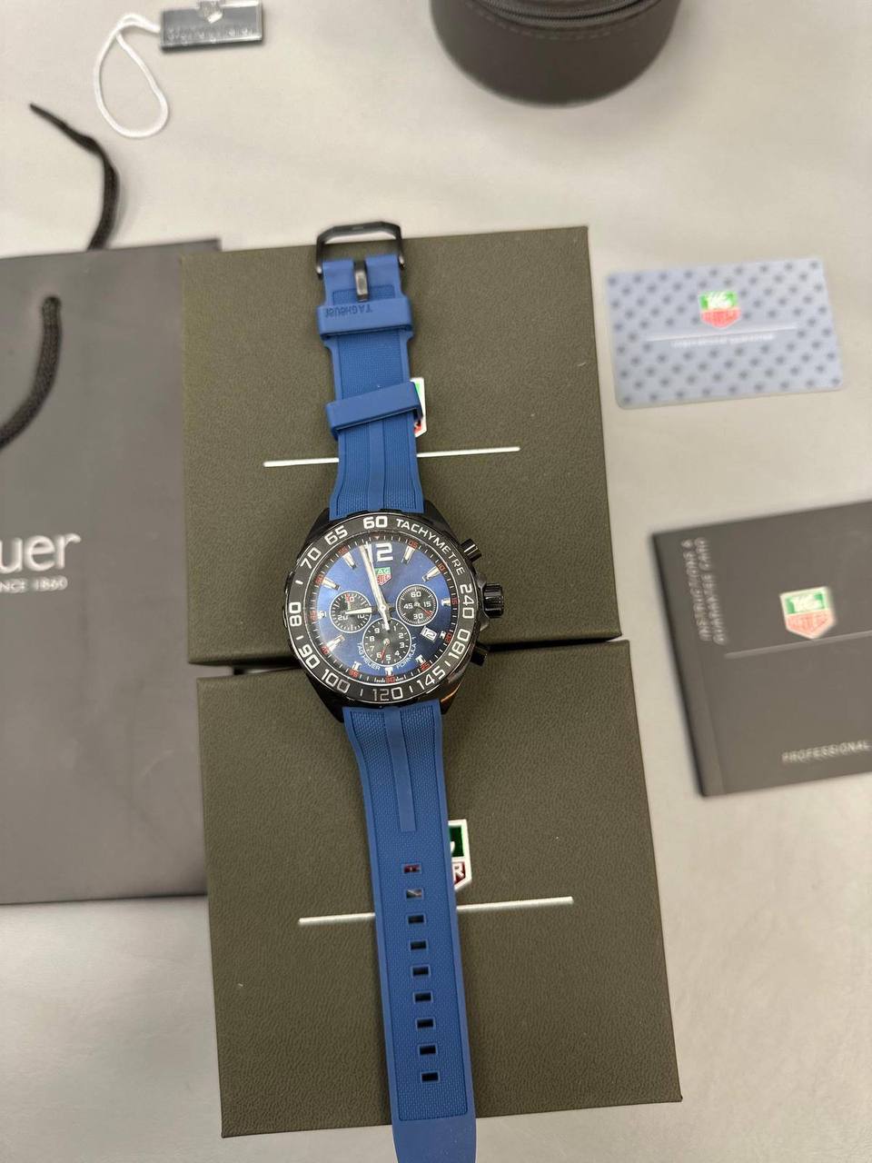 Tag Heuer Formula 1 Blue Silicone Strap Blue Dial Men's Watch Reps Sale UK Best Quality AAA Replica
