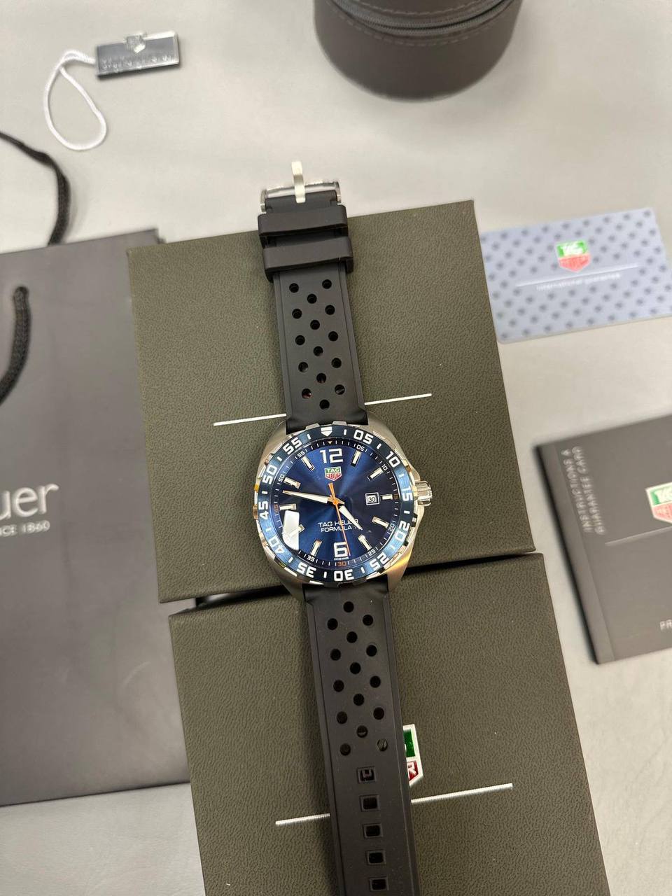 Tag Heuer Formula 1 Black Rubber Strap Blue Dial Men's Watch Reps Sale UK Best Quality AAA Replica