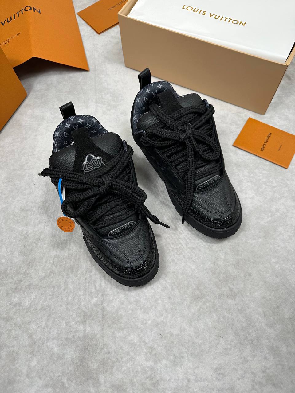 Louis Vuitton LV Skate Sneaker 'Triple Black' Men's Trainers Reps Sale UK Best Quality AAA Replica