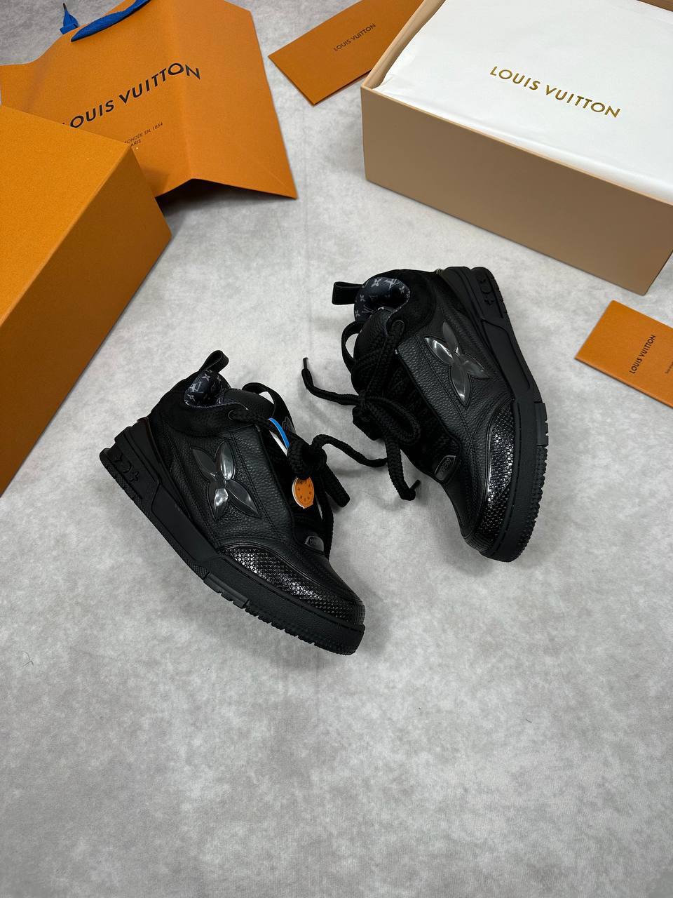 Louis Vuitton LV Skate Sneaker 'Triple Black' Men's Trainers Reps Sale UK Best Quality AAA Replica