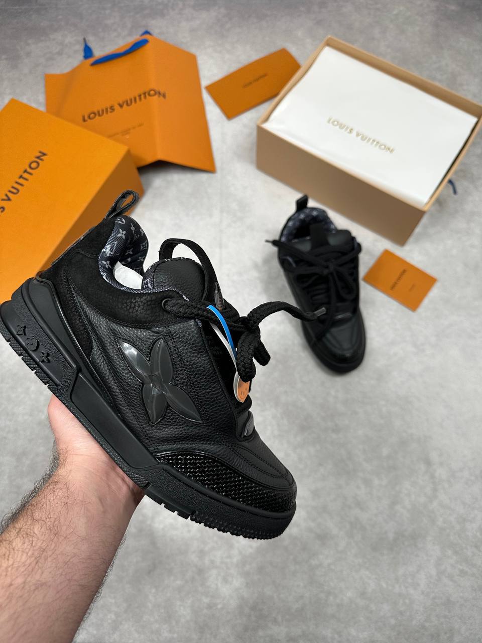 Louis Vuitton LV Skate Sneaker 'Triple Black' Men's Trainers Reps Sale UK Best Quality AAA Replica