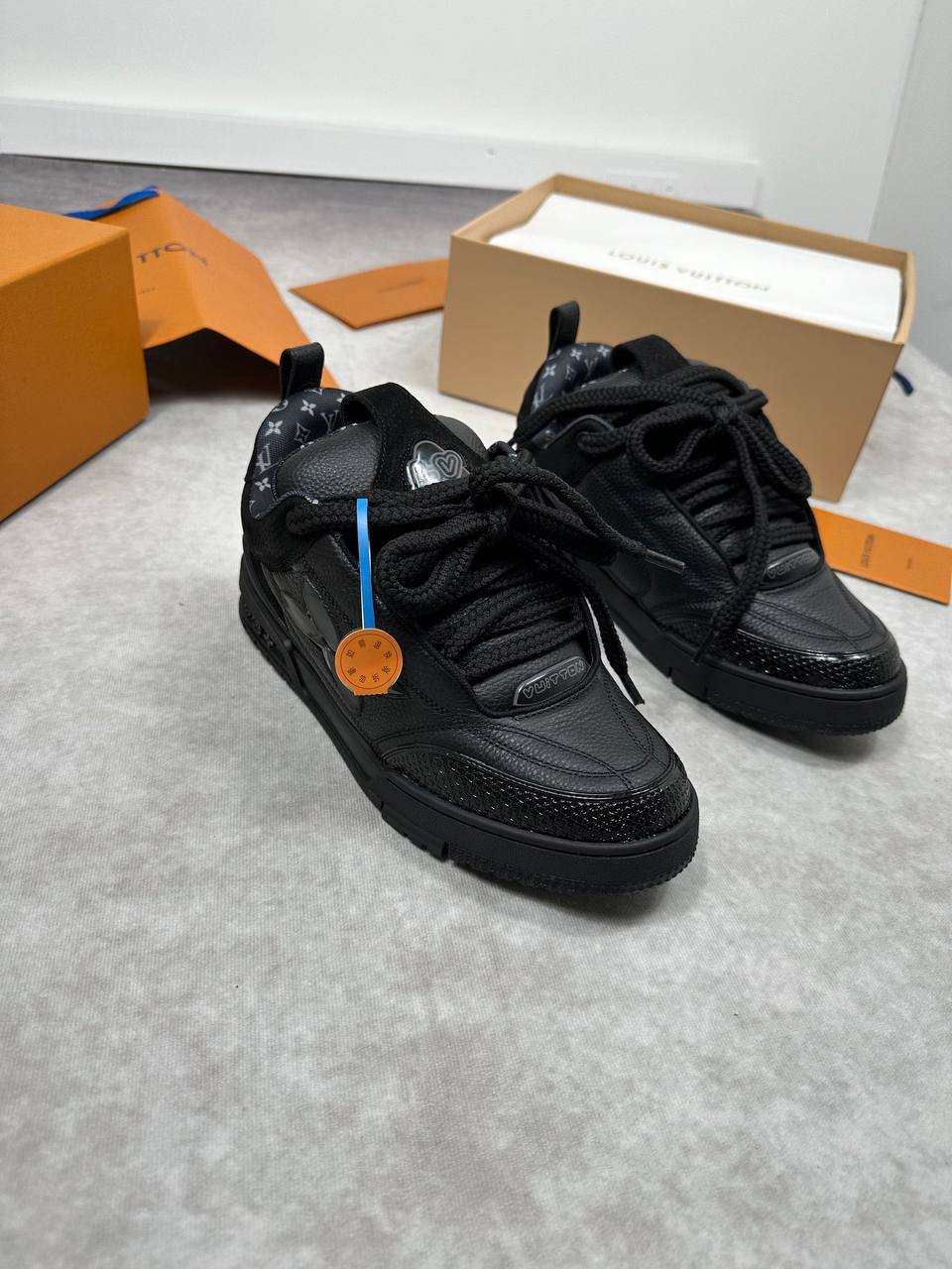Louis Vuitton LV Skate Sneaker 'Triple Black' Men's Trainers Reps Sale UK Best Quality AAA Replica