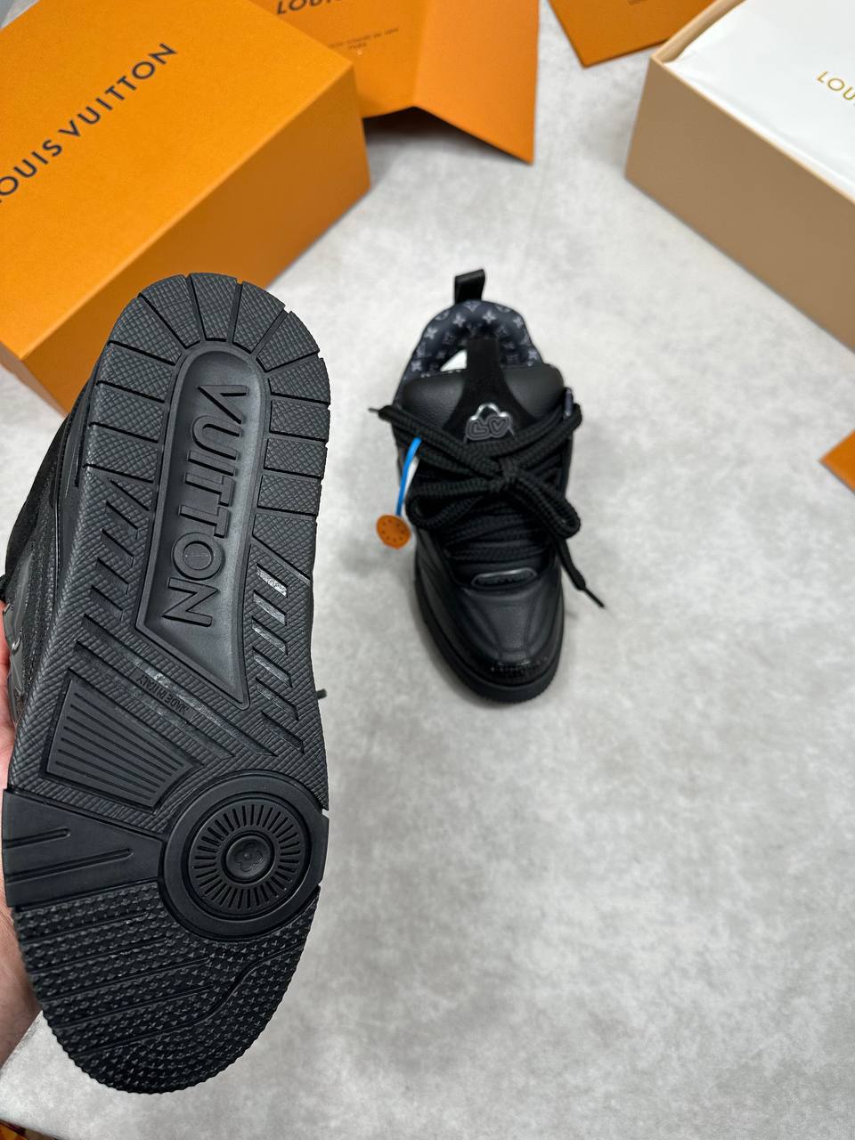 Louis Vuitton LV Skate Sneaker 'Triple Black' Men's Trainers Reps Sale UK Best Quality AAA Replica