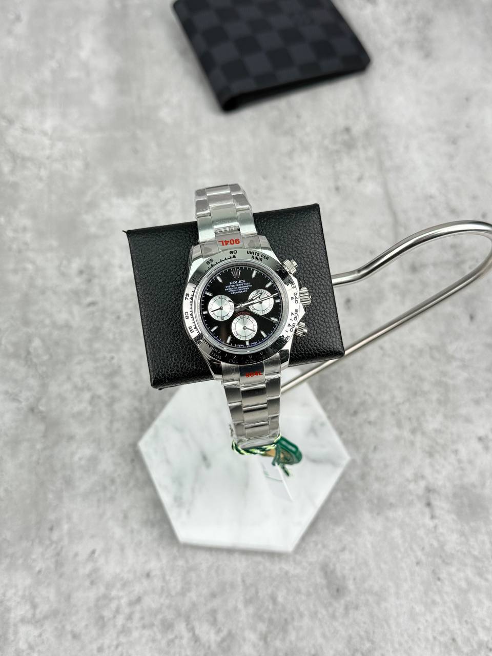 Rolex Cosmograph Daytona Black Dial Silver Bracelet Men's Watch Reps Sale UK Best Quality AAA Replica