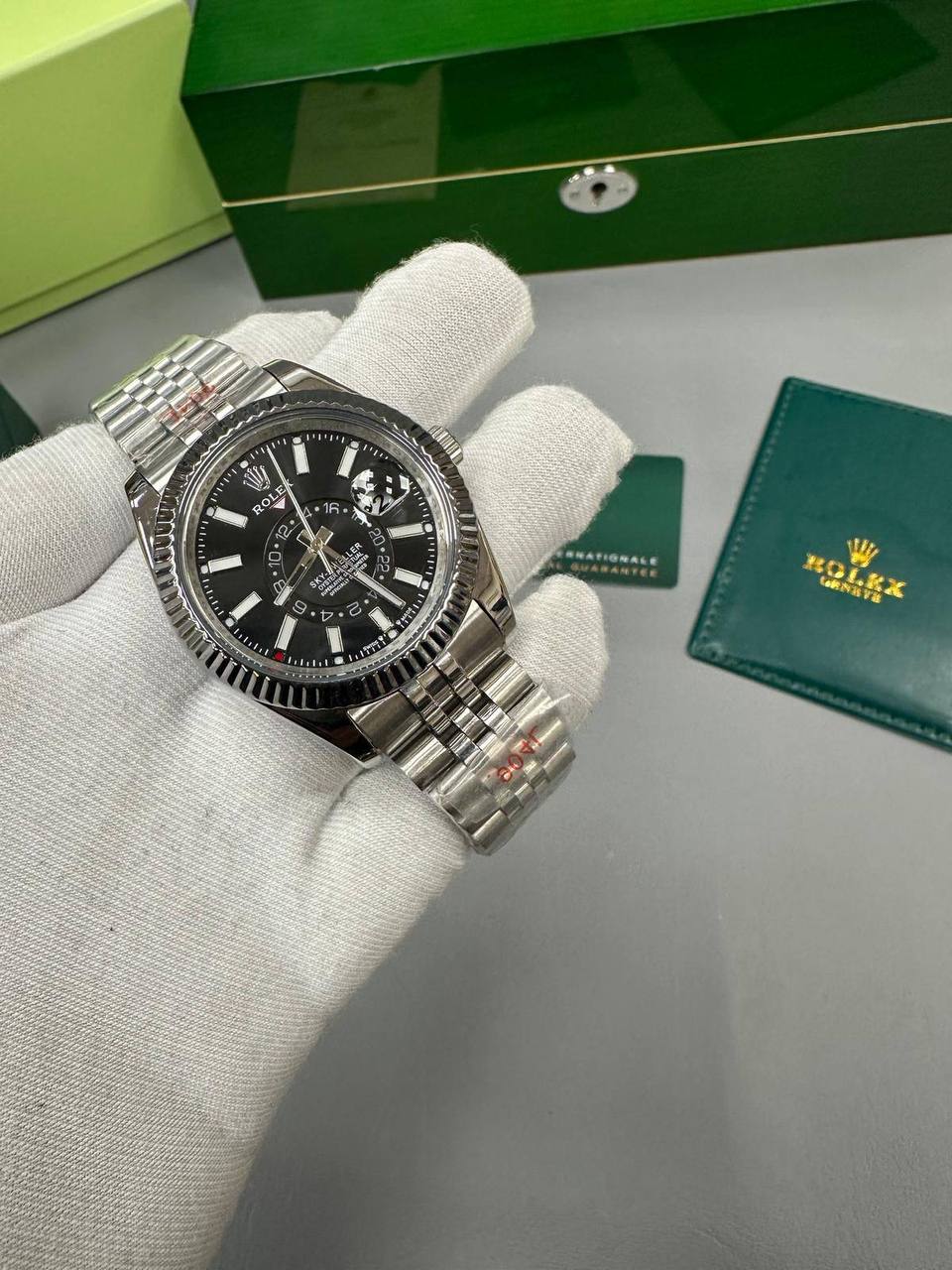 Rolex Sky-Dweller Silver Jubilee Bracelet Black Dial 336934 Men's Watch Reps Sale UK Best Quality AAA Replica