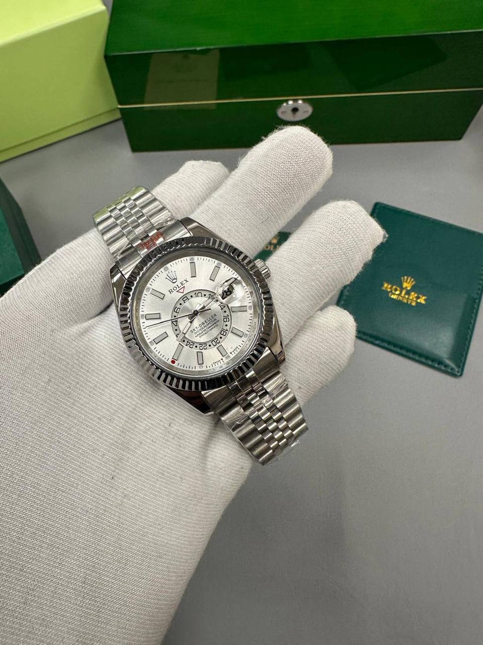 Rolex Sky-Dweller Silver Jubilee Bracelet White Dial 336934 Men's Watch Reps Sale UK Best Quality AAA Replica