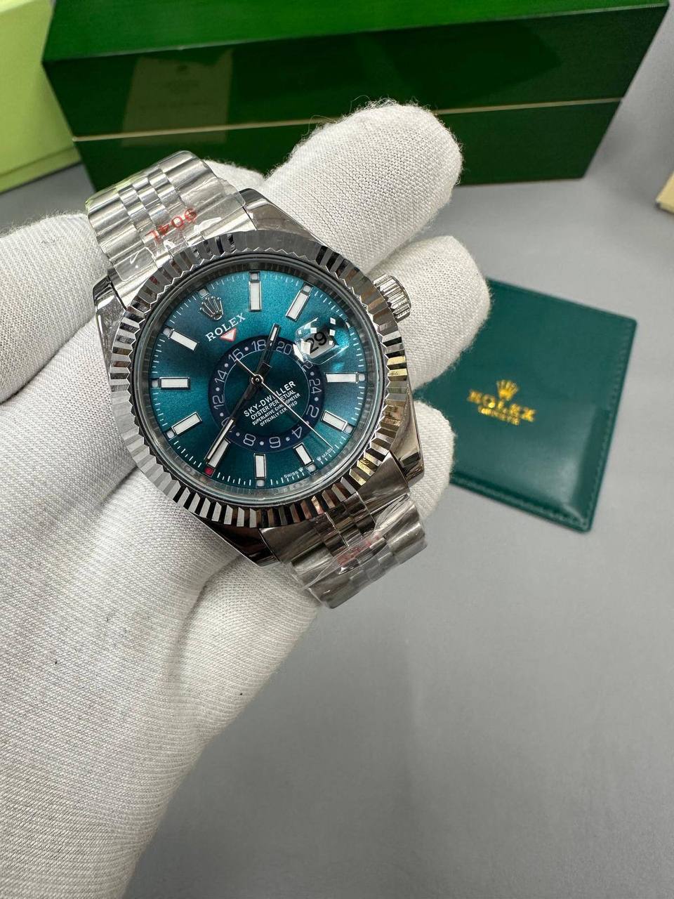 Rolex Sky-Dweller Silver Jubilee Bracelet Blue Dial 336934 Men's Watch Reps Sale UK Best Quality AAA Replica