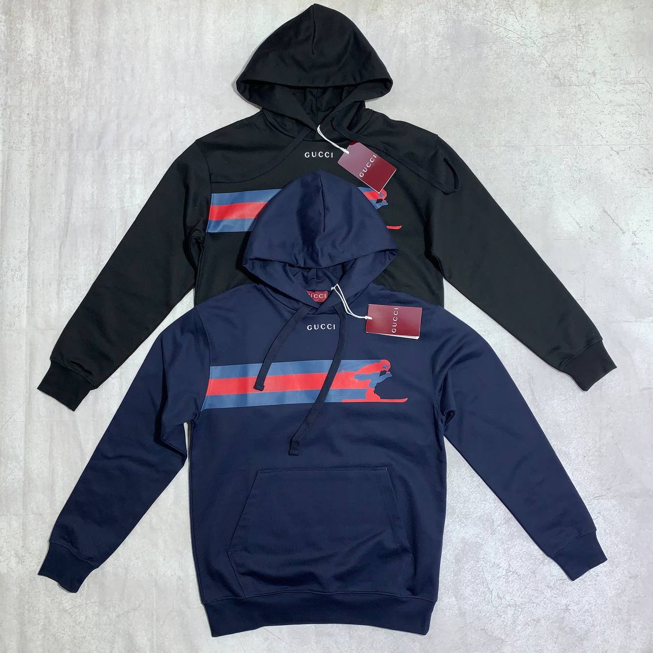 Gucci Drawstring Logo Hoodie Men's Women's Hoodie in 2 Colors Reps Sale UK Best Quality AAA Replica
