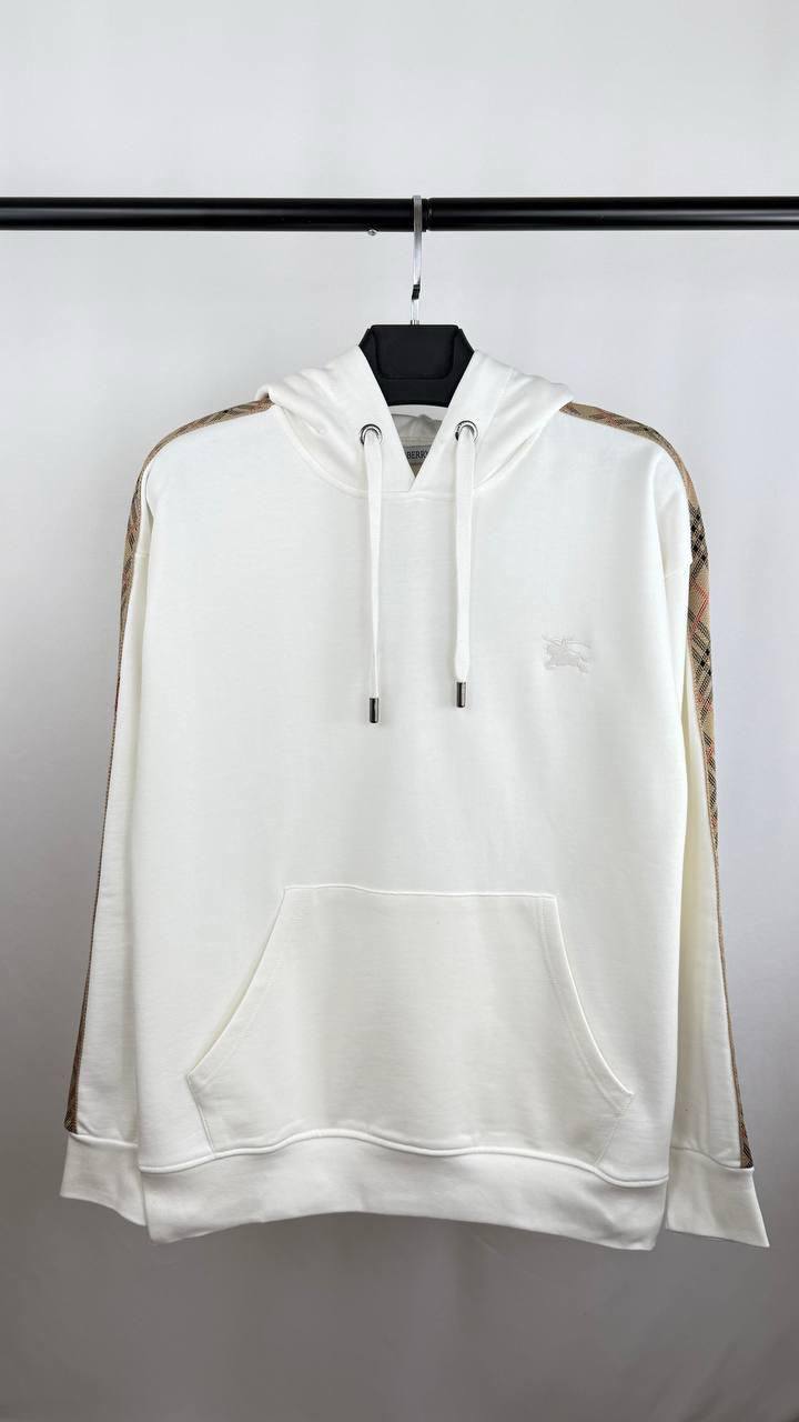 Burberry Check-Trimmed Cotton Hoodie Men's Women's in Different Colors Reps Sale UK Best Quality Sale AAA Replica