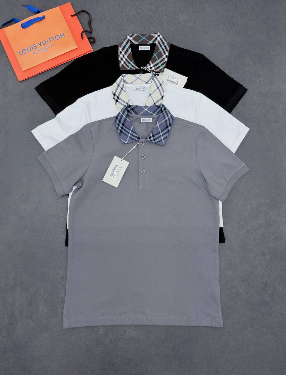 Burberry Checked Collar Polo Shirts Men's in Different Colors Reps Sale UK Sale Best Quality AAA Replica