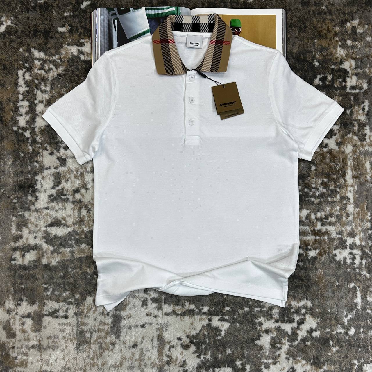 Burberry Check Cotton Piqué Polo Shirts Men's in Different Colors Reps Sale UK Sale Best Quality AAA Replica