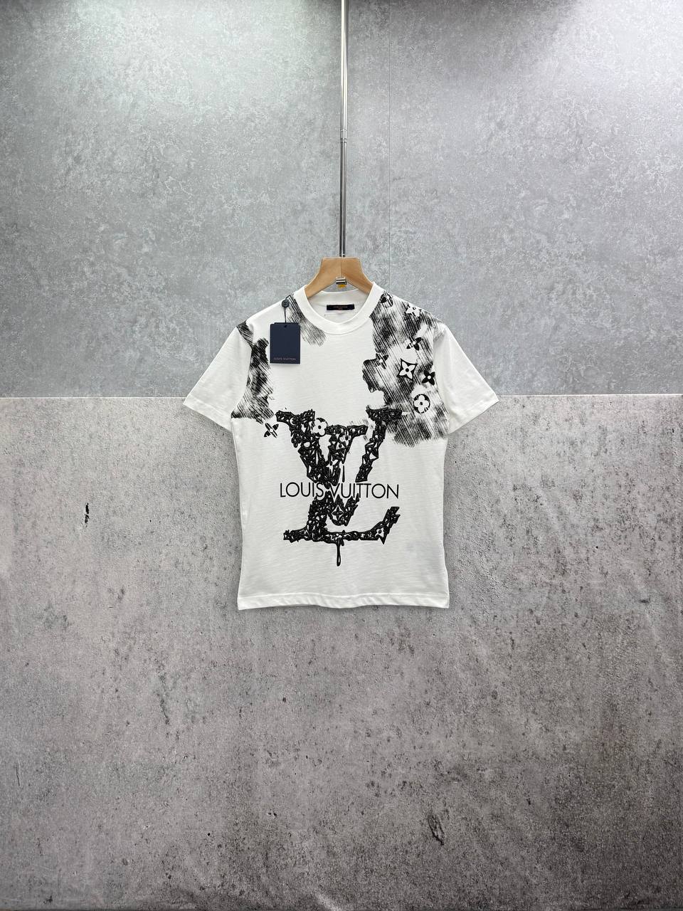 Louis Vuitton Jacquard Graphic T-Shirts Men's Women's in 2 Colors Reps Sale UK Best Quality AAA Replica