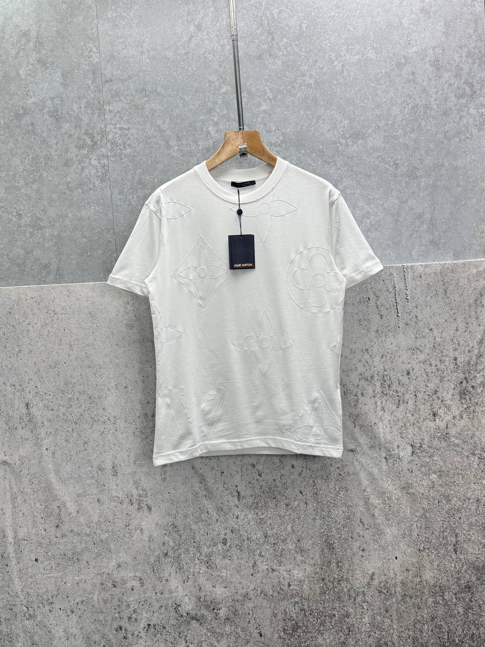 Louis Vuitton LV Monogram Embroidered T-Shirts Men's Women's in 2 Colors Reps Sale UK Best Quality AAA Replica