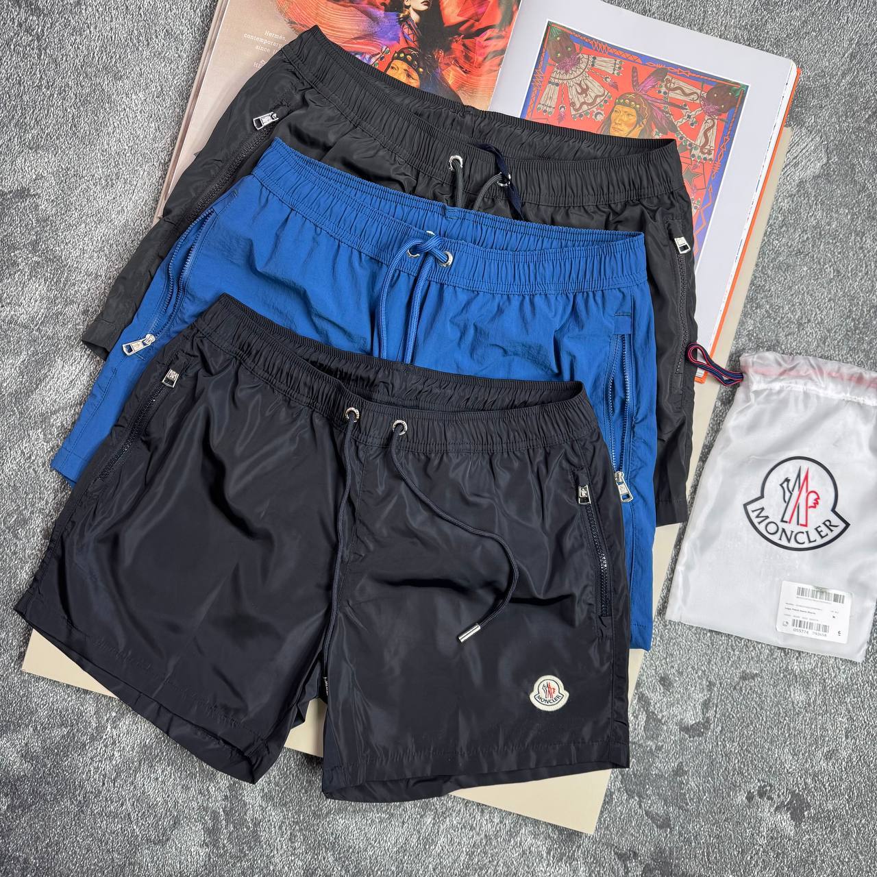 Moncler Straight Leg Mid Length Logo Appliquéd Shorts in Different Colors Men's Reps Sale UK Best Quality AAA Replica
