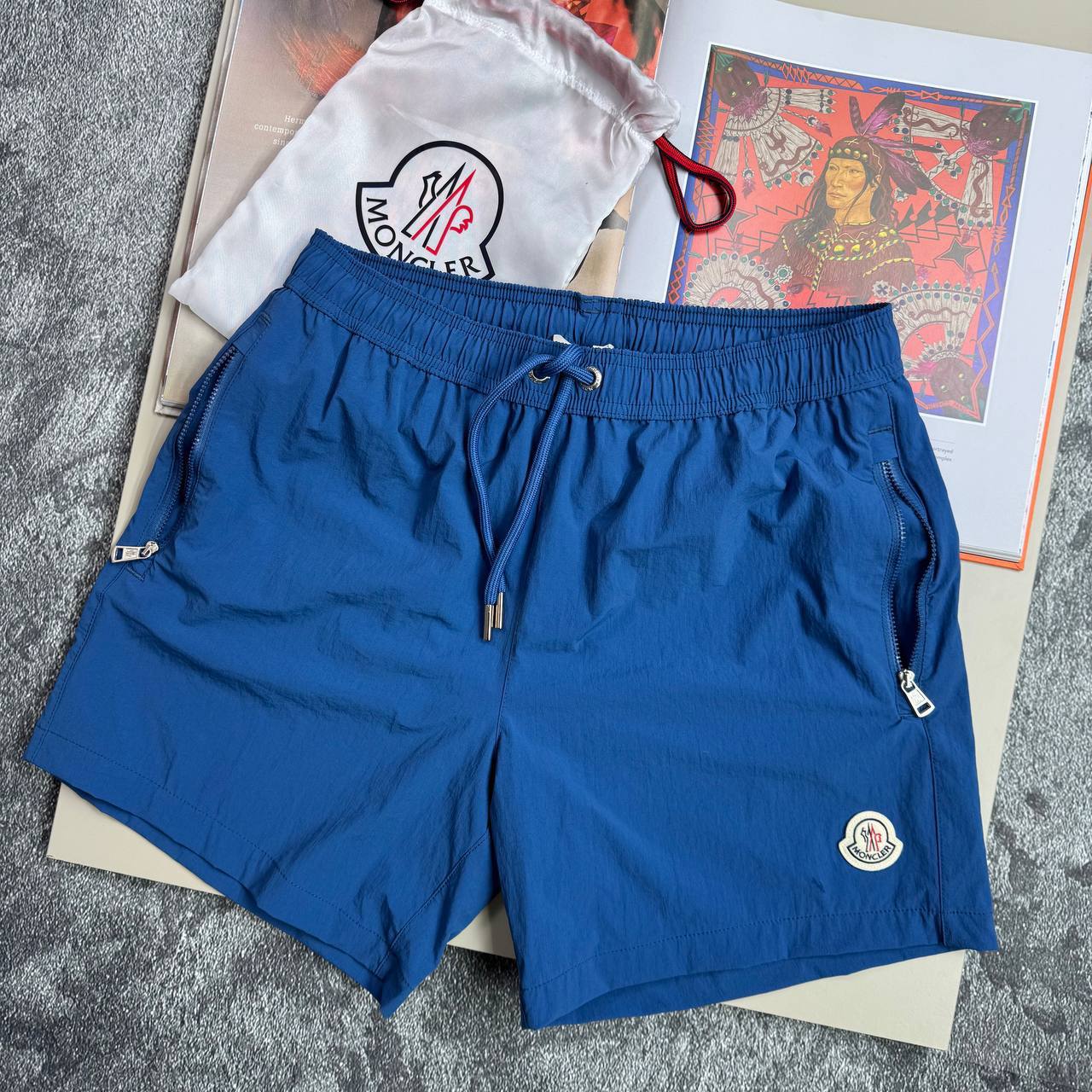 Moncler Straight Leg Mid Length Logo Appliquéd Shorts in Different Colors Men's Reps Sale UK Best Quality AAA Replica