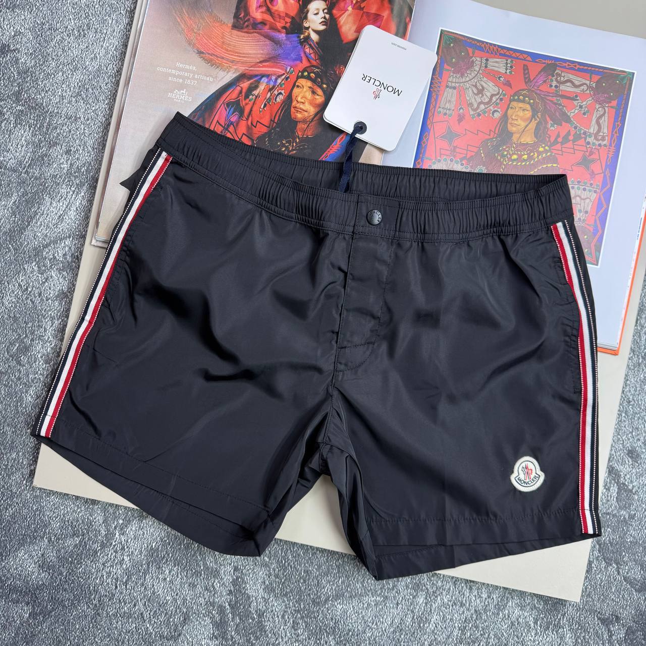 Moncler Tricolor Side Stripe Shorts in Different Colors Men's Reps Sale UK Best Quality AAA Replica