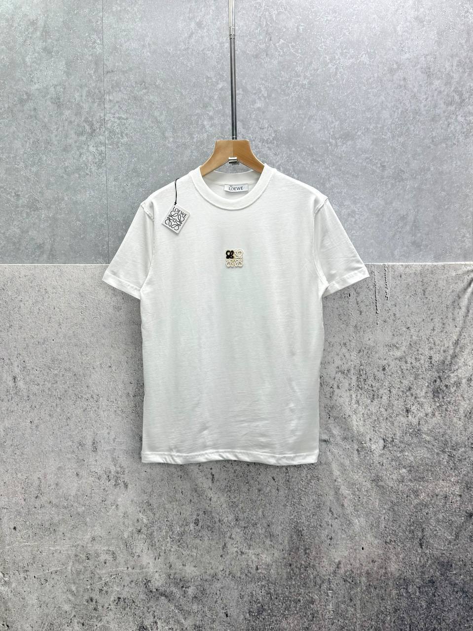 Loewe Anagram Logo Embroidered Cotton Crewneck T-Shirts Men's Women's in 2 Colors Reps Sale UK Best Quality AAA Replica