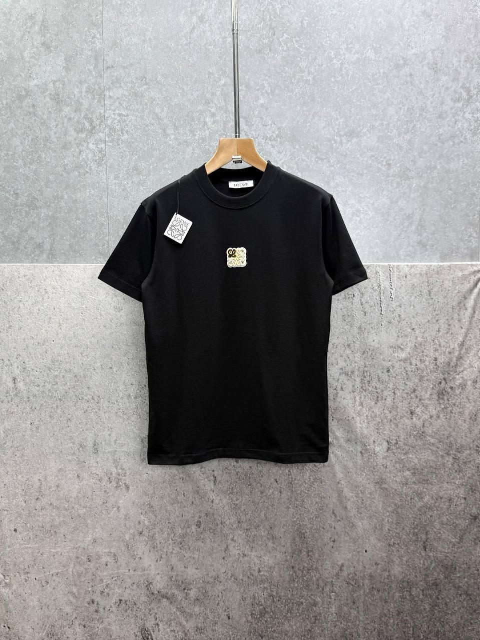 Loewe Anagram Logo Embroidered Cotton Crewneck T-Shirts Men's Women's in 2 Colors Reps Sale UK Best Quality AAA Replica
