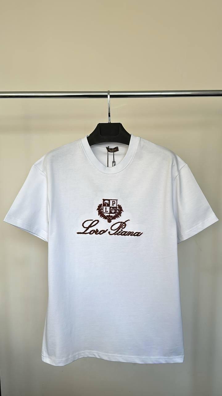 Loro Piana Embroidered Logo Men's Women's T-Shirt in Different Colors Reps UK Best Quality AAA Replica