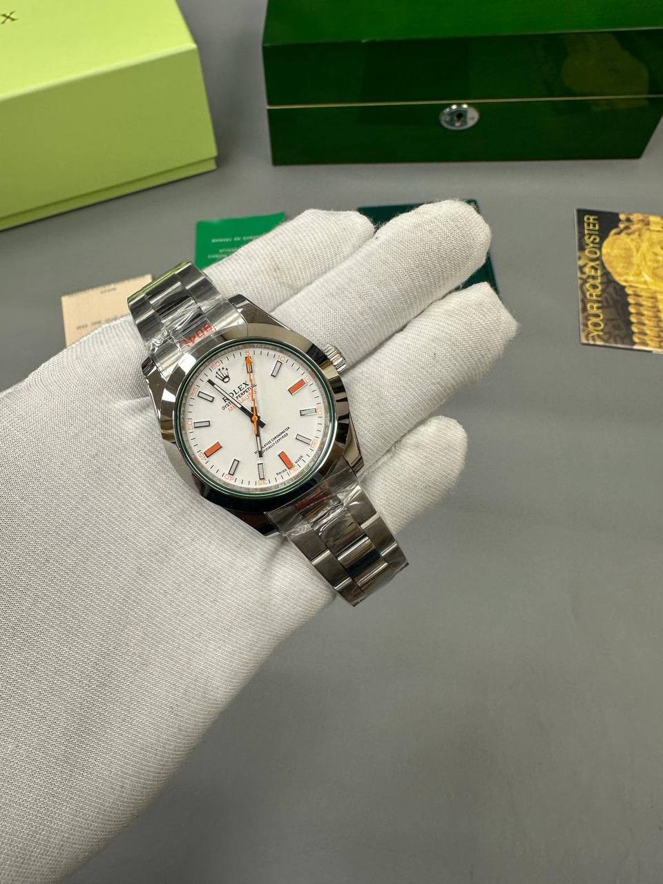 Rolex Milgauss Steel White Dial Silver Bracelet Men's Watch 116400-0002 Reps Sale UK Best Quality AAA Replica