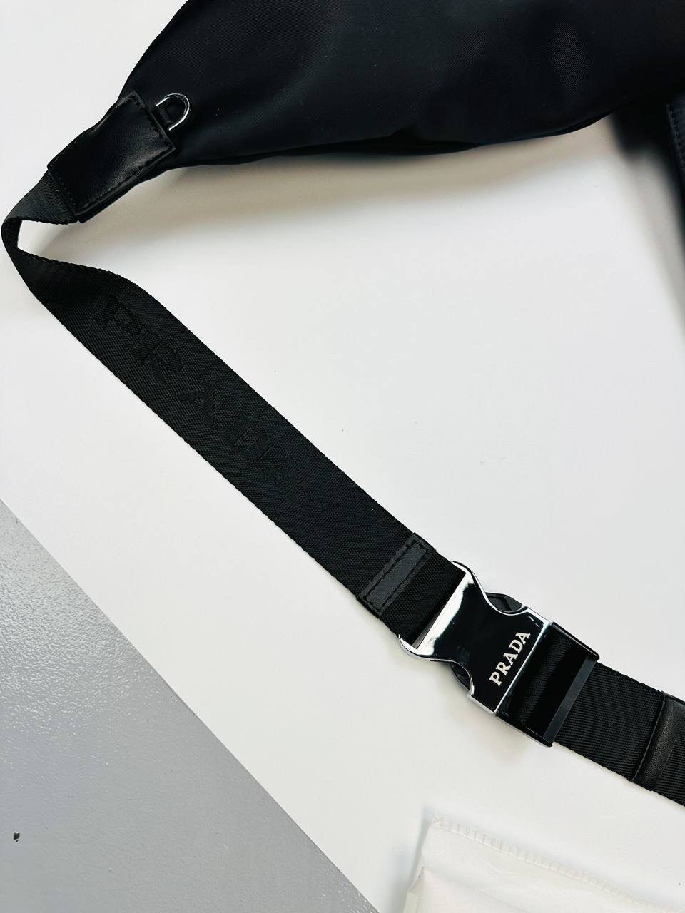 Prada Leather Sling Backpack in Black Men's Bag Reps Sale UK Best Quality AAA Replica