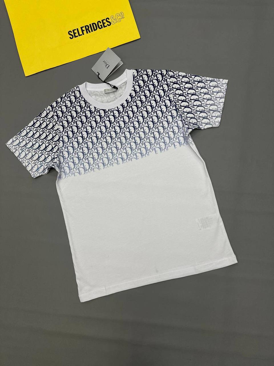 Dior Gradient Logo Men's Women's T-Shirt in 2 Colors Reps UK Best Quality AAA Replica