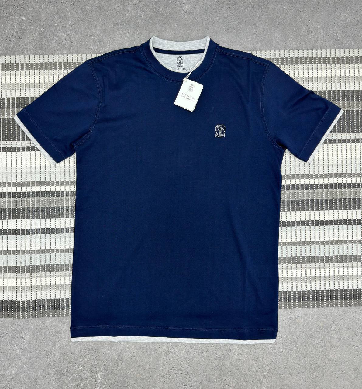 Brunello Cucinelli Short Sleeve Logo Men's Women's T-Shirt in 2 Colors Reps Sale UK Best Quality AAA Replica