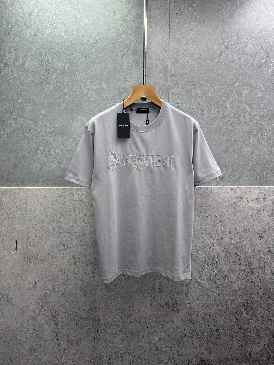 Saint Laurent Logo Embroidery Men's Women's T-Shirt in Different Colors Reps Sale UK Best Quality AAA Replica