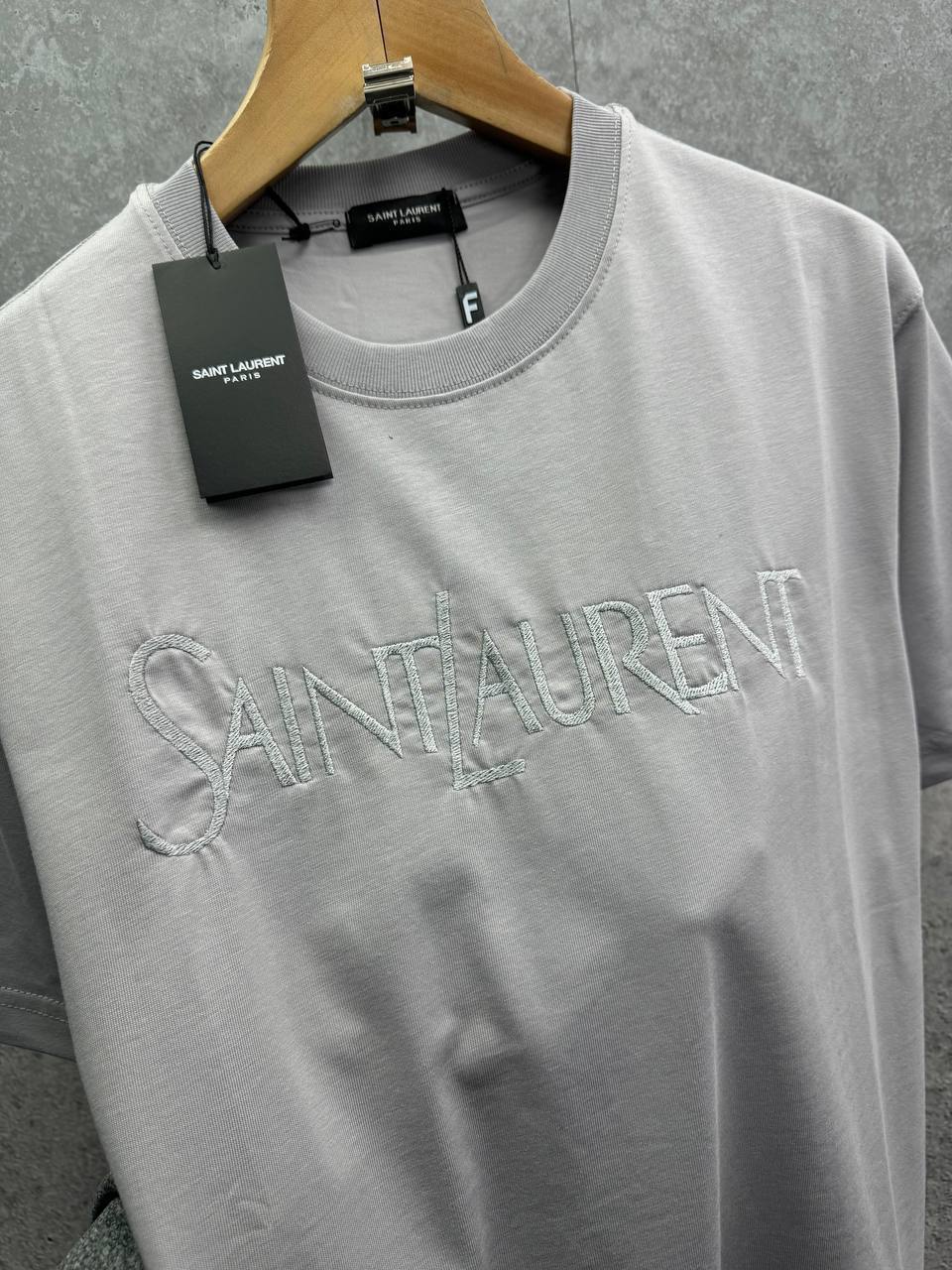 Saint Laurent Logo Embroidery Men's Women's T-Shirt in Different Colors Reps Sale UK Best Quality AAA Replica