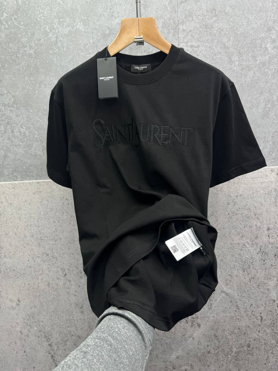 Saint Laurent Logo Embroidery Men's Women's T-Shirt in Different Colors Reps Sale UK Best Quality AAA Replica