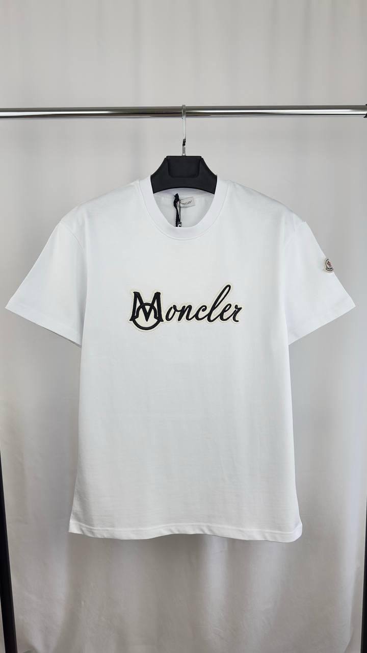 Moncler Embroidered Varsity Logo T-Shirt Men's Women's in Different Colors Reps Sale UK Best Quality Replica
