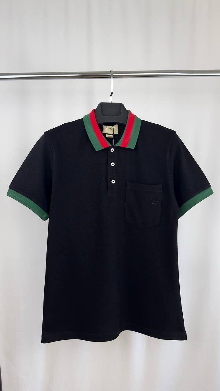 Gucci Logo-Embroidered Piqué Polo Shirts Men's in Different Colors Reps Sale UK Sale Best Quality AAA Replica