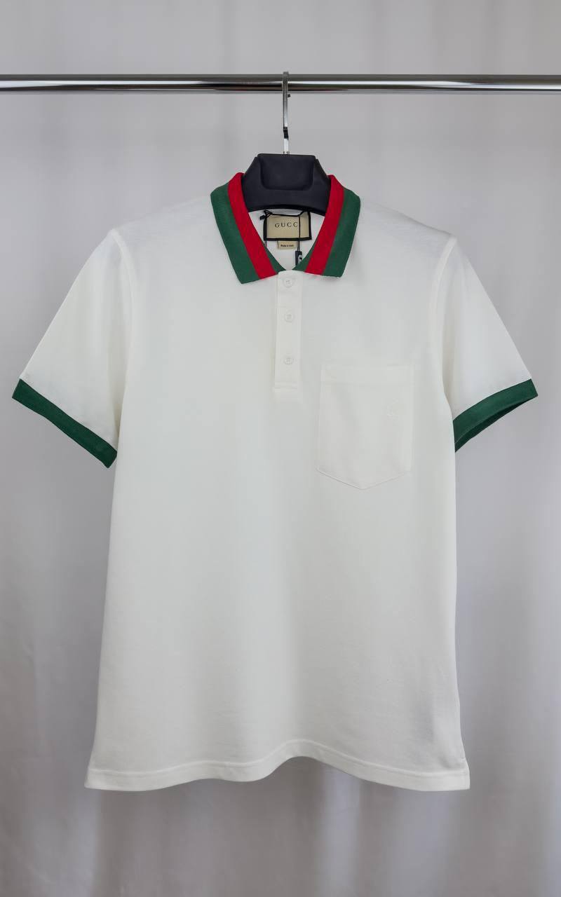 Gucci Logo-Embroidered Piqué Polo Shirts Men's in Different Colors Reps Sale UK Sale Best Quality AAA Replica